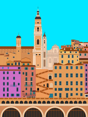 View of Menton, France