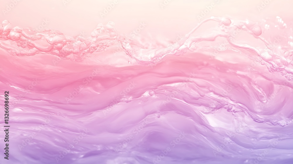 Poster soft waves of pink and purple blend together, creating a dreamy abstract background.