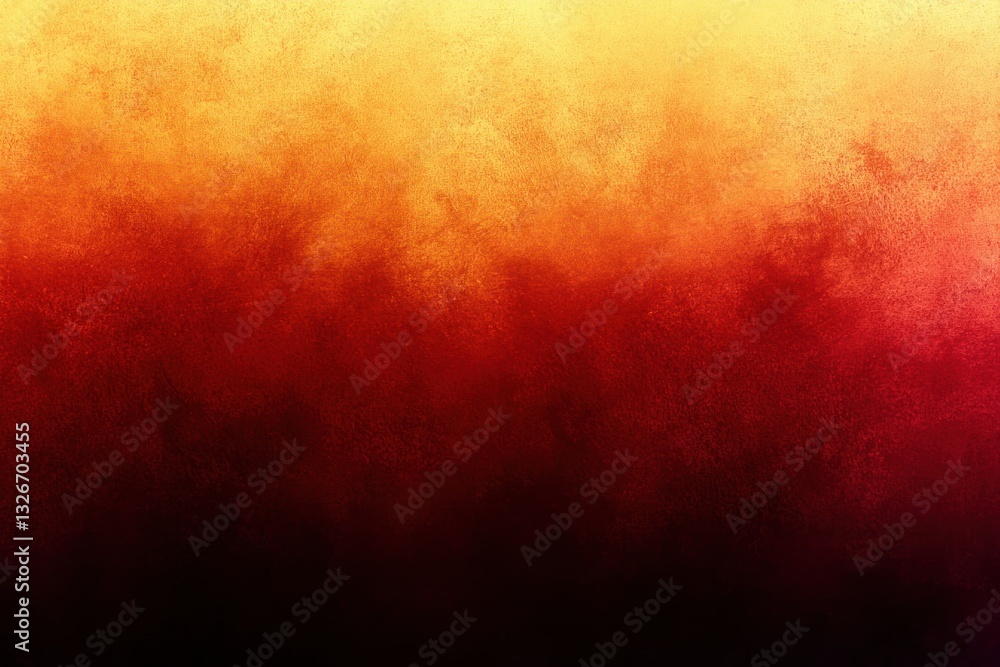 Poster warm gradient abstract background with golden yellow to deep red transitions, soft texture for desig