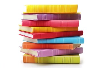 Stack of books with the top book being yellow