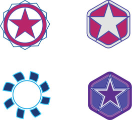 vector fabric logo design set 