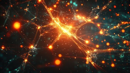 Fototapeta premium Neural Network Abstract