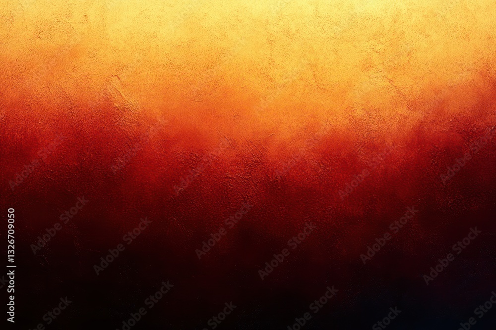 Poster warm gradient abstract texture background with golden yellow to deep red color transition and soft g