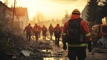 Rescue Workers Responding to Disaster