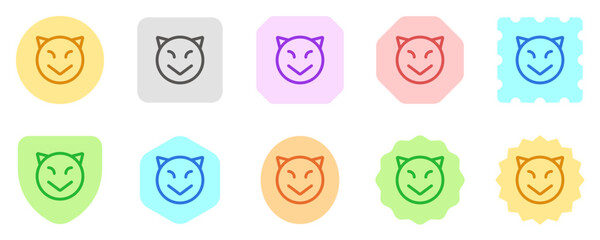 Editable evil devil face vector icon. Part of a big icon set family. Perfect for web and app interfaces, presentations, infographics, etc