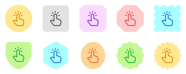 Editable one finger tap vector icon. Part of a big icon set family. Perfect for web and app interfaces, presentations, infographics, etc