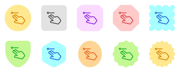 Editable two fingers swipe left vector icon. Part of a big icon set family. Perfect for web and app interfaces, presentations, infographics, etc