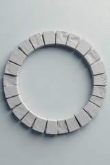 Fototapeta premium Circular Stone Arrangement A Minimalist Design Element for Modern Projects