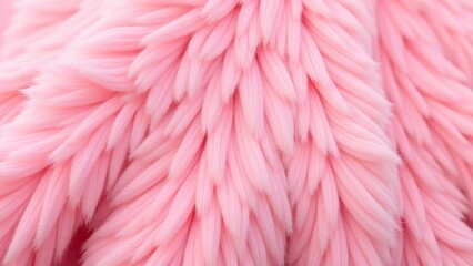 Fototapeta premium Close-up of a coat with pink fur, showing the soft and fluffy texture.
