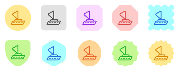 Editable sailboat vector icon. Vehicles, transportation, travel. Part of a big icon set family. Perfect for web and app interfaces, presentations, infographics, etc