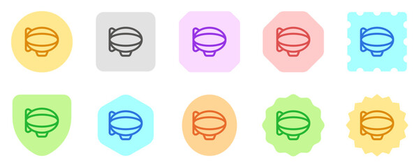 Editable zeppelin vector icon. Vehicles, transportation, travel. Part of a big icon set family. Perfect for web and app interfaces, presentations, infographics, etc © Totto House
