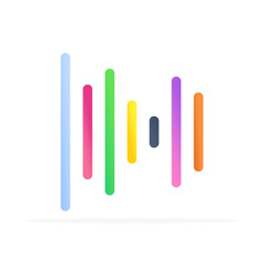 sound icon, colored flat vector. modern and minimalist design