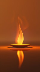 Elegant flame illuminating a peaceful space