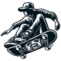 skater on skateboard vector art © foggy