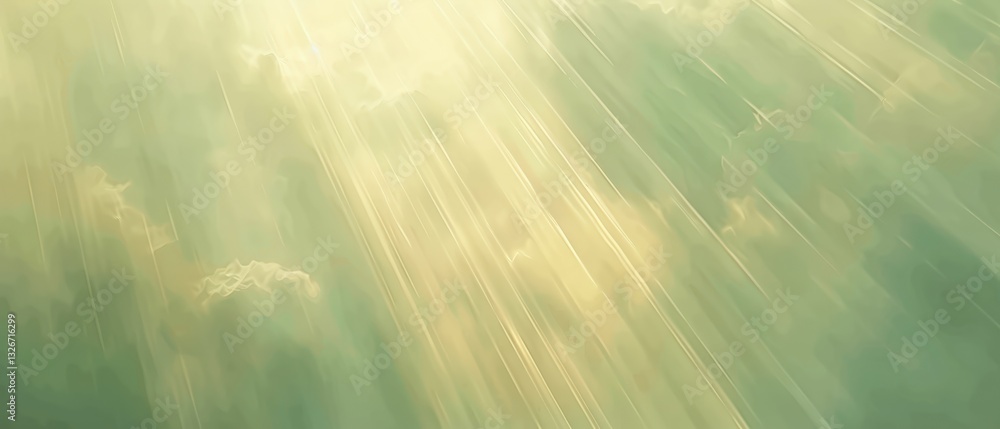 Canvas Prints golden light beams illuminating soft clouds