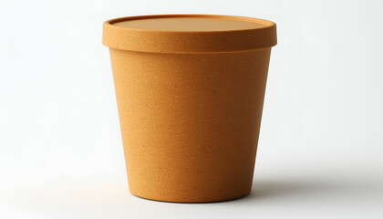 A simple, brown pot with a lid, designed for various uses, showcasing a minimalist and natural aesthetic.