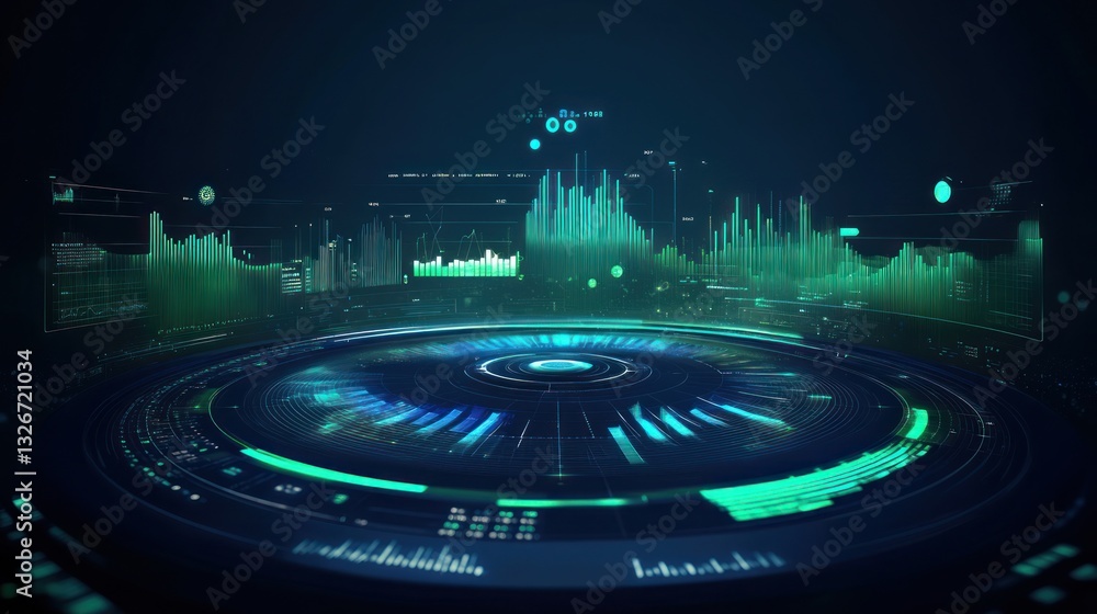 Poster futuristic hud interface with data visualization (1)