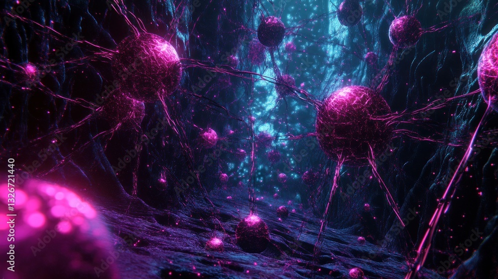 Poster neural network deep inside the brain