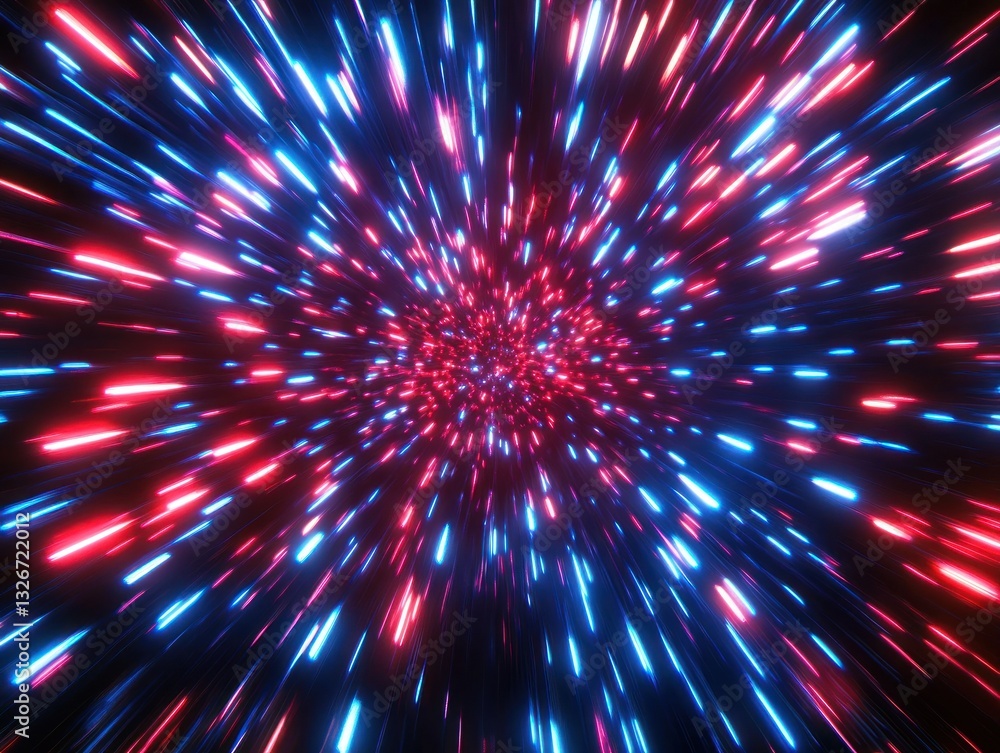 Poster colorful burst of lights creating a dynamic background