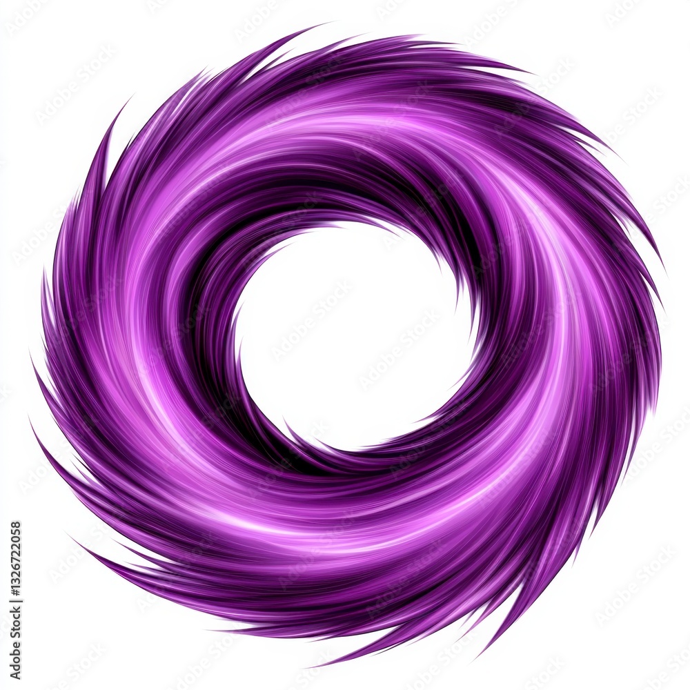 Poster abstract purple vortex swirling in a circular motion, creating a dynamic and intense visual effect. 