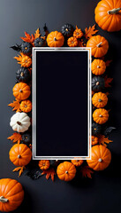 halloween background with pumpkin