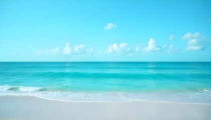 Endless Summer Tranquil Seas and Distant Sailboats