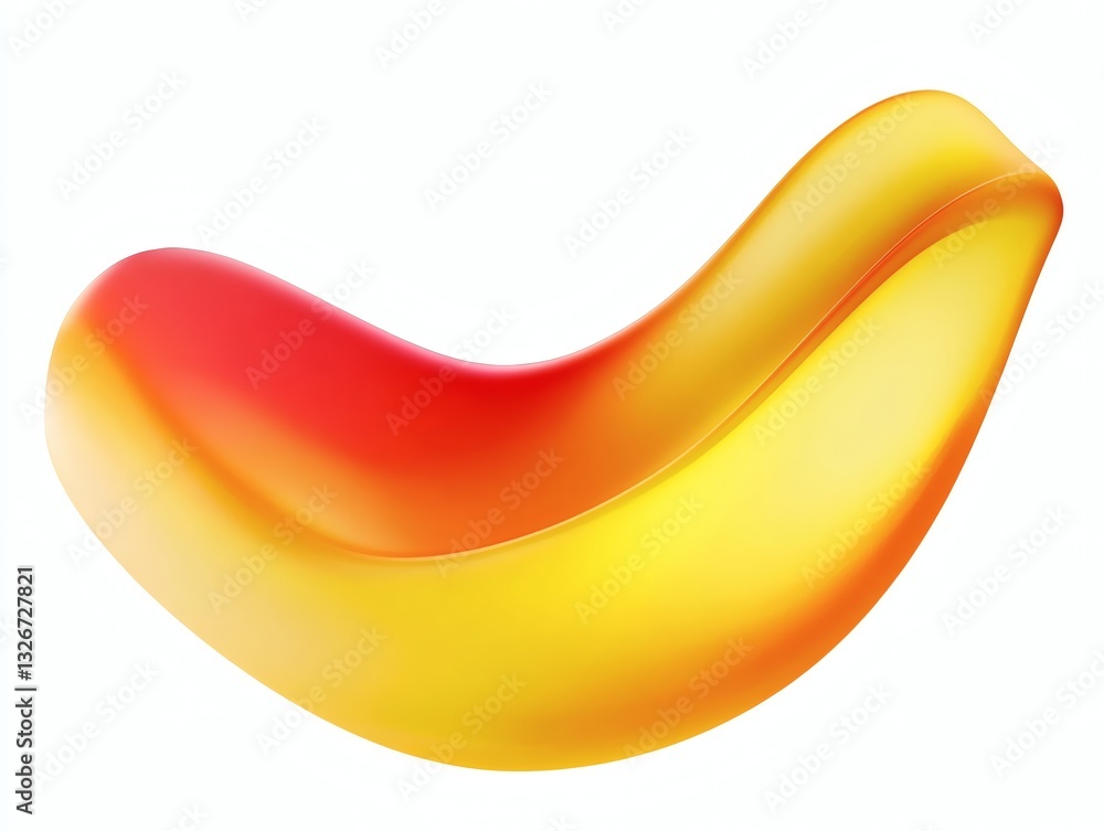 Poster abstract orange and yellow wave design. smooth and radiant waves forming a lively and dynamic abstra