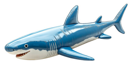 PNG Inflatable Blue Shark Balloon on Transparent Background