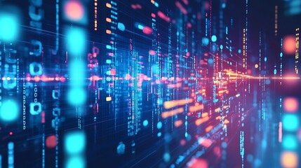 Fototapeta premium Futuristic tech finance backdrop with business and science elements