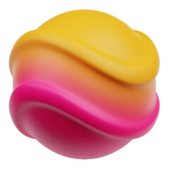 gradient abstract shape 3d icon isolated on the transparent background