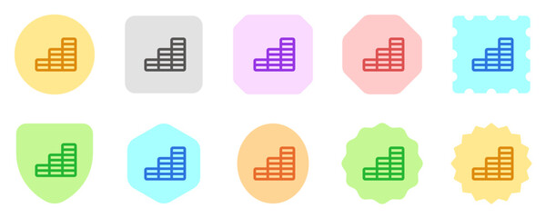 Editable coin stack, bar chart vector icon. Part of a big icon set family. Finance, business, investment, accounting. Perfect for web and app interfaces, presentations, infographics, etc