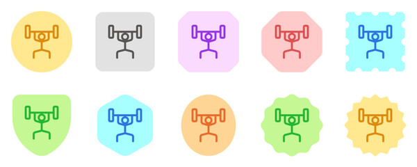Editable weight lifting vector icon. Part of a big icon set family. Perfect for web and app interfaces, presentations, infographics, etc