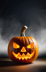 close up jack o lantern pumpkin halloween background