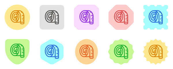Editable measuring tape vector icon. Part of a big icon set family. Perfect for web and app interfaces, presentations, infographics, etc