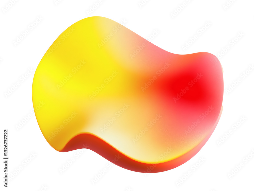 Poster abstract orange and yellow wave design. smooth and radiant waves forming a lively and dynamic abstra
