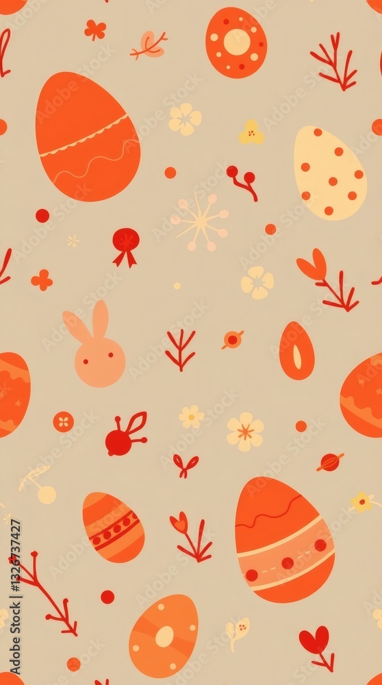 Aufkleber a vibrant easter pattern with decorated eggs and festive elements creating a cheerful design for the