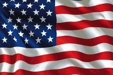 Naklejka premium The American flag has red, white, and blue with white stars