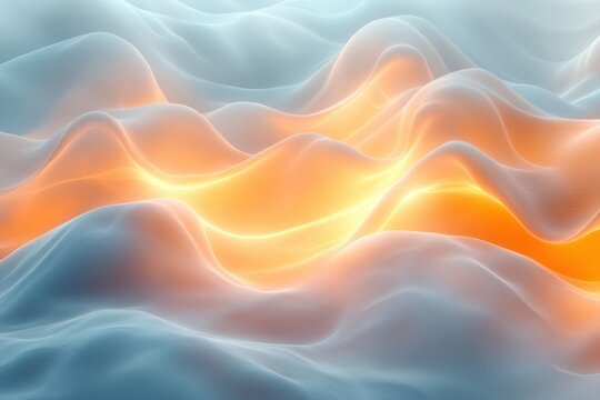 Abstract Gold Hologram Background with Blue Pastel Tints Smooth Gradient Vintage Blurred Texture