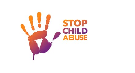 Fototapeta premium Stop Child Abuse (Minimalist Design)
