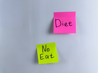 Reminder on refrigerator to control your desire to eat a lot