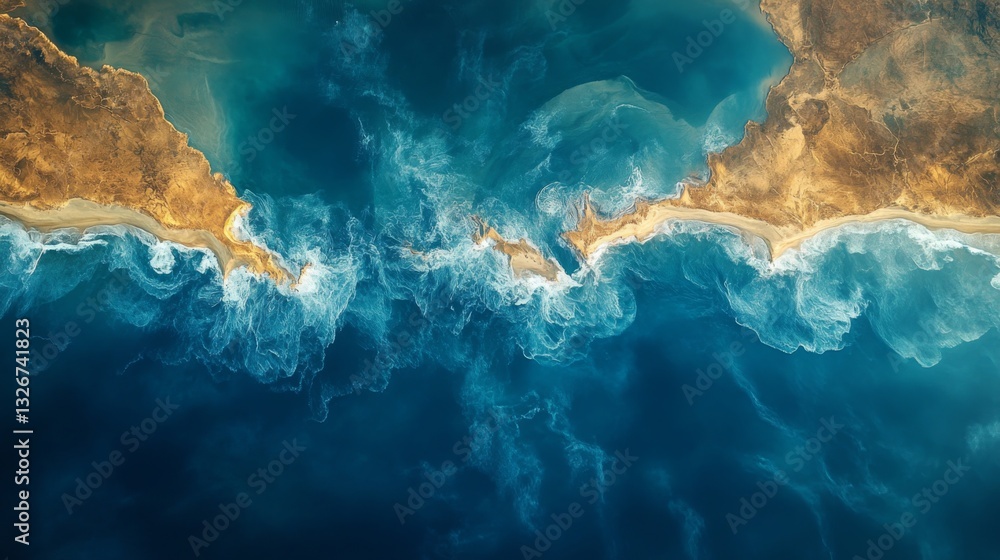 Poster satellite technology captures detailed telemetry data of coastal regions, facilitating effective sur