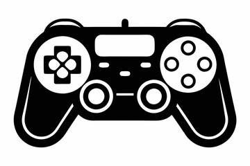 gamepad line art silhouette vector illustration