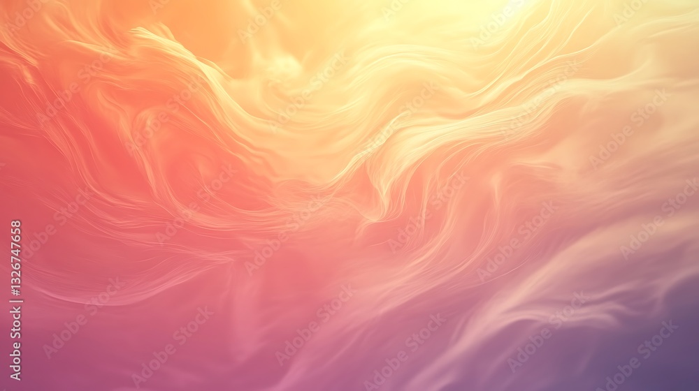 Poster abstract soft colors blend seamlessly in a dreamy, atmospheric background.