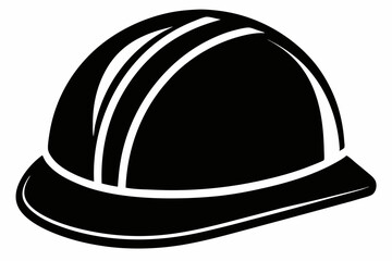hard hat line art silhouette vector illustration
