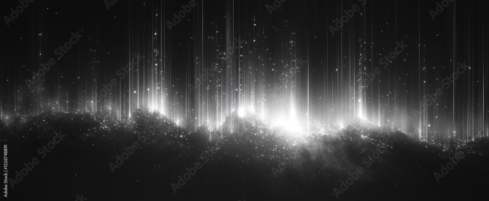 Poster abstract digital background with cascading numbers and dynamic composition