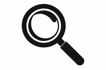 magnifying glass icon line art silhouette vector illustration