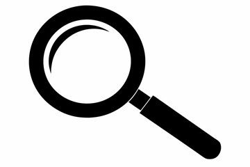 magnifying glass icon line art silhouette vector illustration