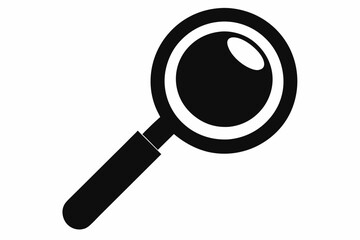 magnifying glass icon line art silhouette vector illustration