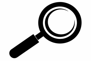 magnifying glass icon line art silhouette vector illustration