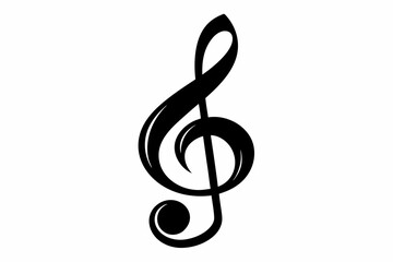 music symbol line art silhouette vector illustration